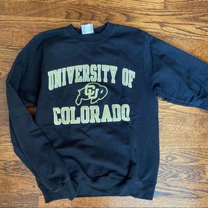 University of Colorado Black Crewneck